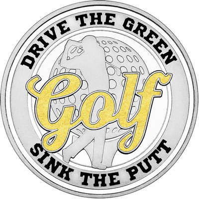 Gold "Golf" with White Outer Circular Borders